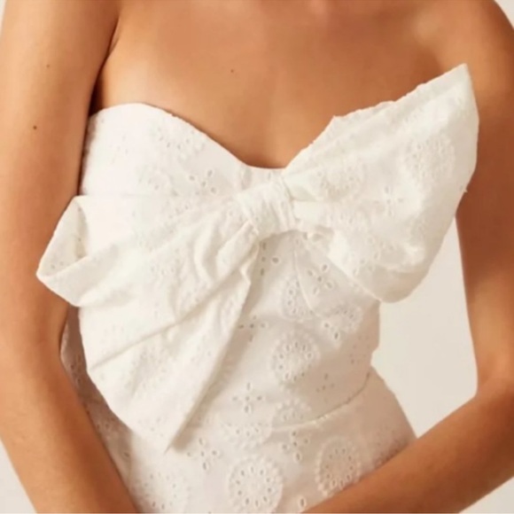 Anthropologie Hutch bow eyelet mini dress 👗 - Picture 3 of 6